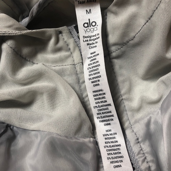 Alo Yoga Zip Up Blue-Gray Hoodie - Picture 3 of 3